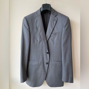 👔🔥 Massimo Dutti Suit, solid gray, italian wool, size 36 blazer, 31 trousers